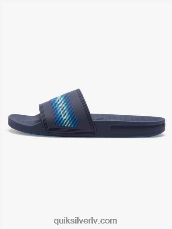 vīriešiem Quiksilver rivi wordmark slide slider sandales zils 5 88064R684