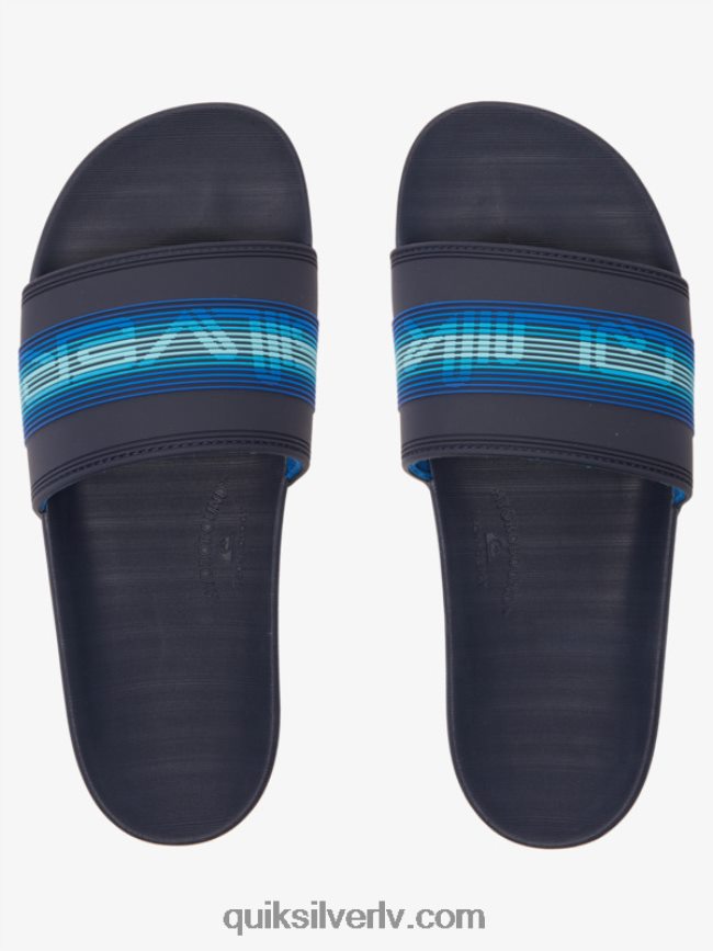 vīriešiem Quiksilver rivi wordmark slide slider sandales zils 5 88064R684