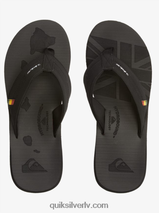 vīriešiem Quiksilver salas oāze squish slide sandales melns 88064R1155