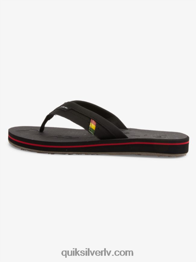 vīriešiem Quiksilver salas oāze squish slide sandales melns 88064R1155