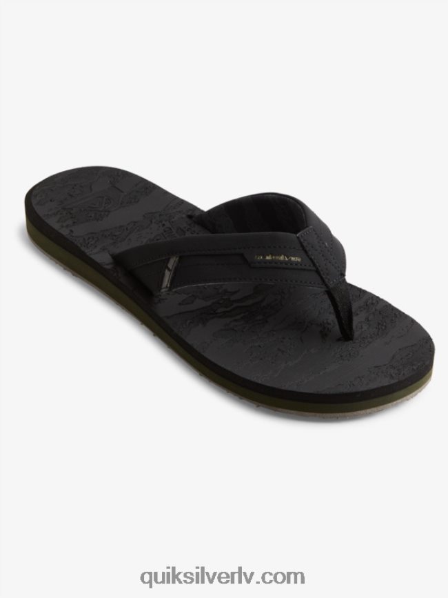 vīriešiem Quiksilver salas oāze squish slide sandales melns 88064R1156
