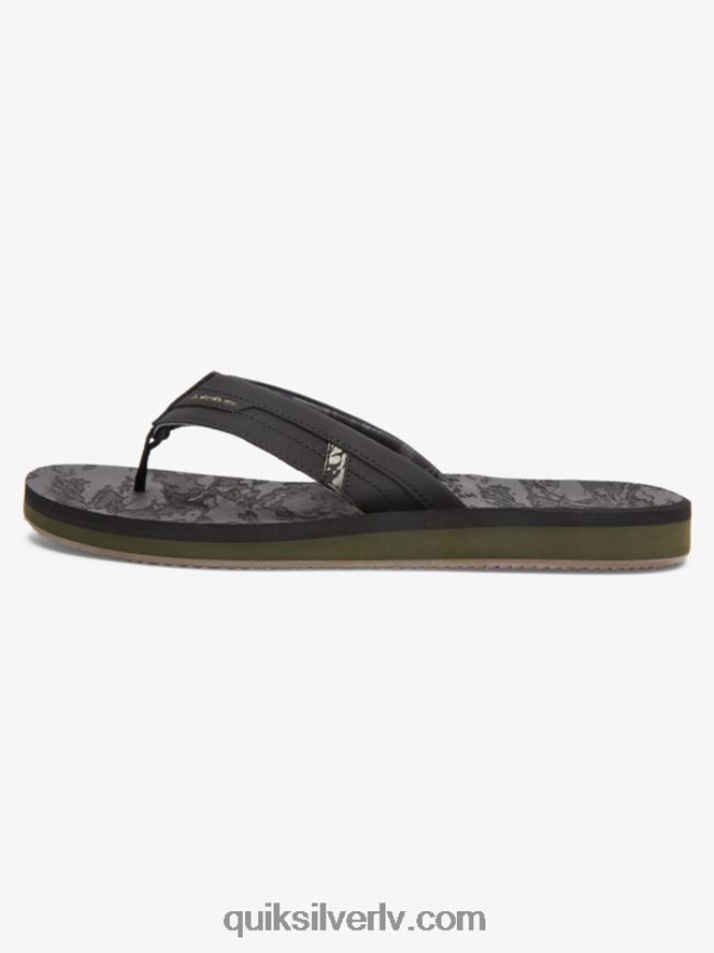 vīriešiem Quiksilver salas oāze squish slide sandales melns 88064R1156