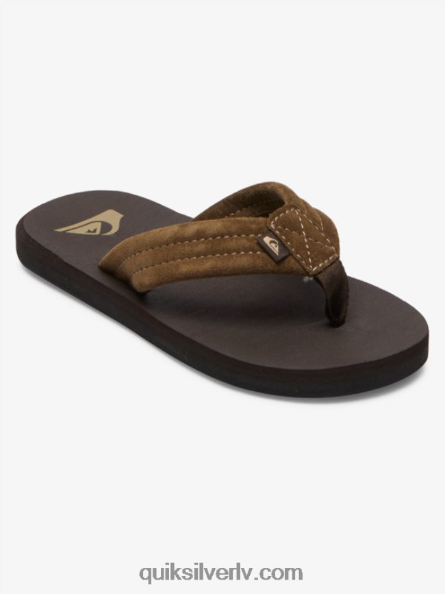 zēni Quiksilver 8-16 carver zamšādas sandales brūns 1 88064R2093