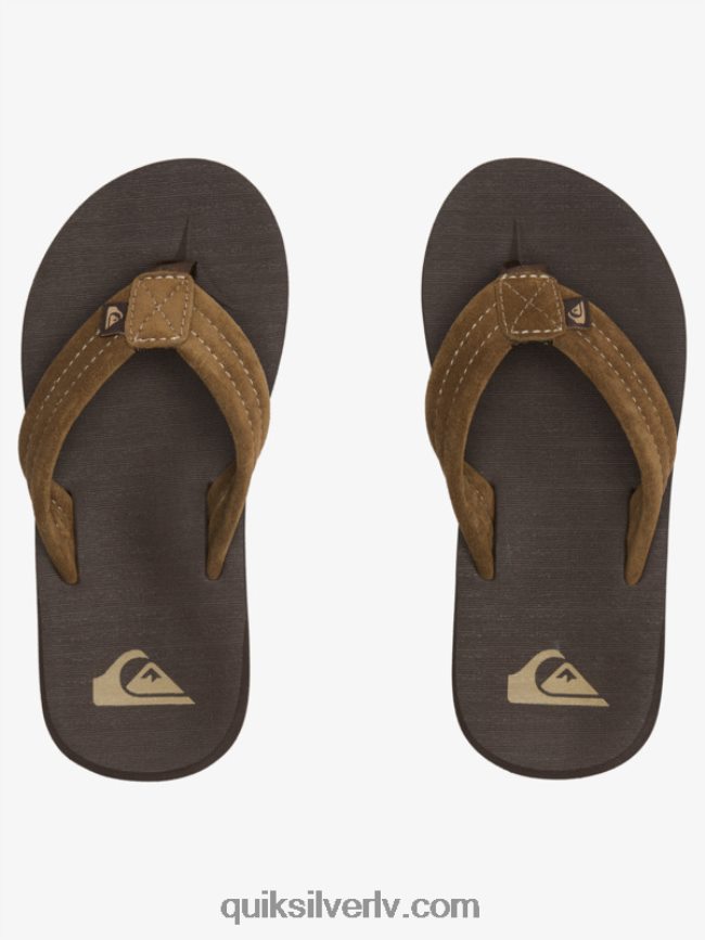 zēni Quiksilver 8-16 carver zamšādas sandales brūns 1 88064R2093