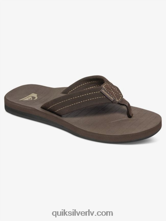 zēni Quiksilver 8-16 carver zamšādas sandales demitasse - ciets 88064R2283
