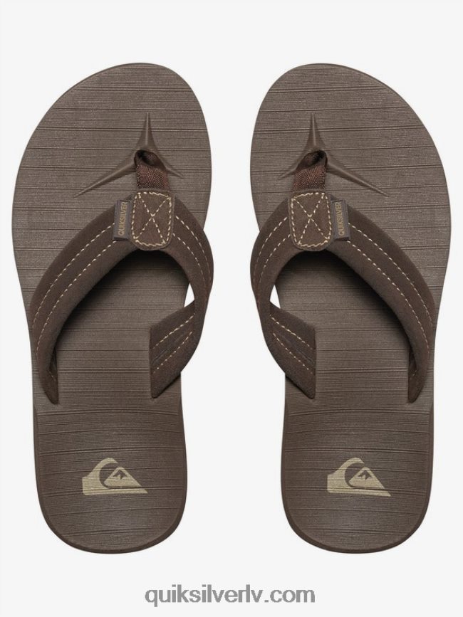 zēni Quiksilver 8-16 carver zamšādas sandales demitasse - ciets 88064R2283