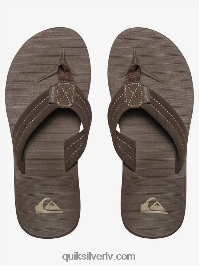 zēni Quiksilver 8-16 carver zamšādas sandales demitasse - ciets 88064R2283