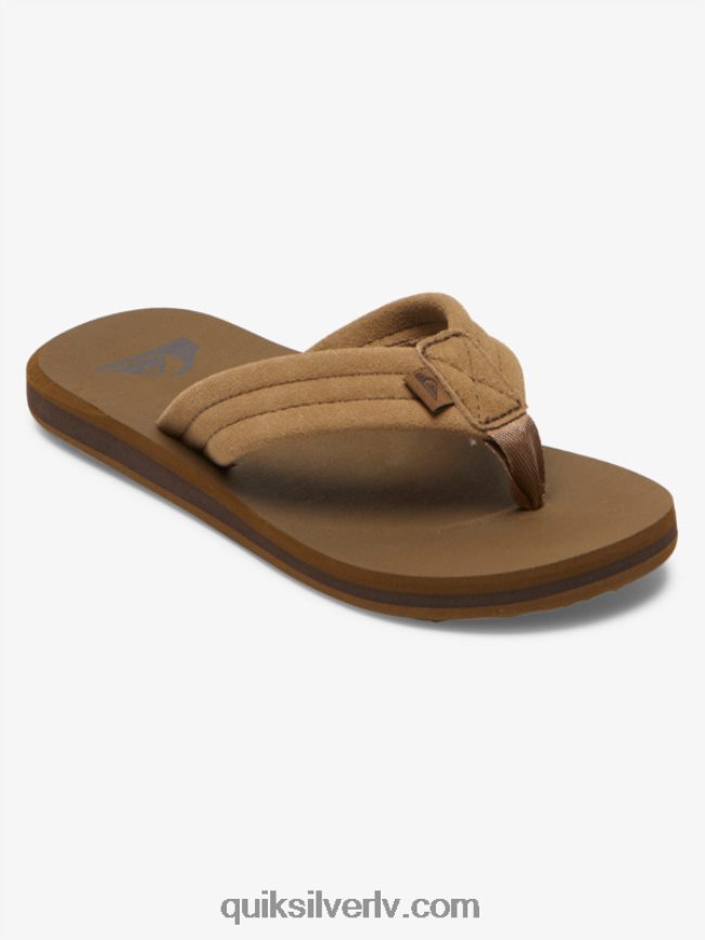 zēni Quiksilver 8-16 carver zamšādas sandales iedegums 1 88064R2092