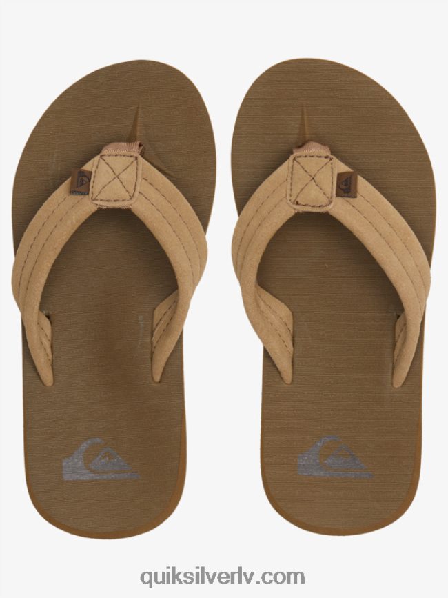 zēni Quiksilver 8-16 carver zamšādas sandales iedegums 1 88064R2092
