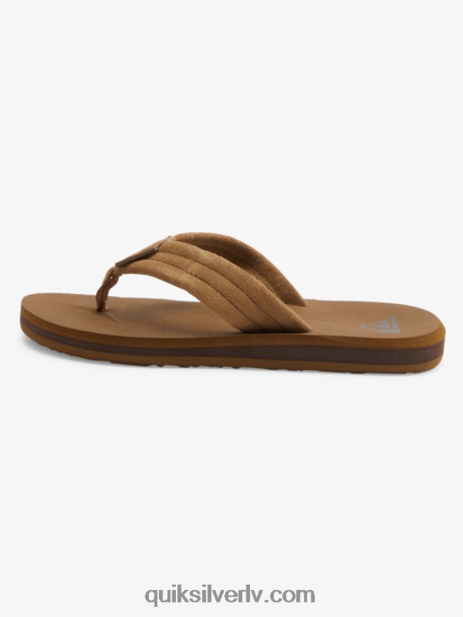 zēni Quiksilver 8-16 carver zamšādas sandales iedegums 1 88064R2092