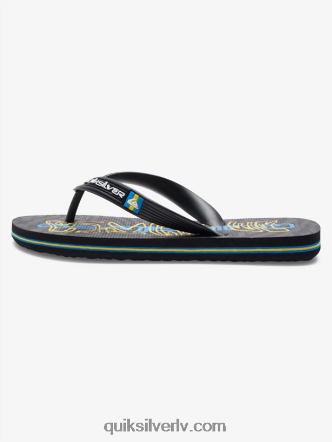 zēni Quiksilver 8-16 molokai flip-flops melns 88064R2029