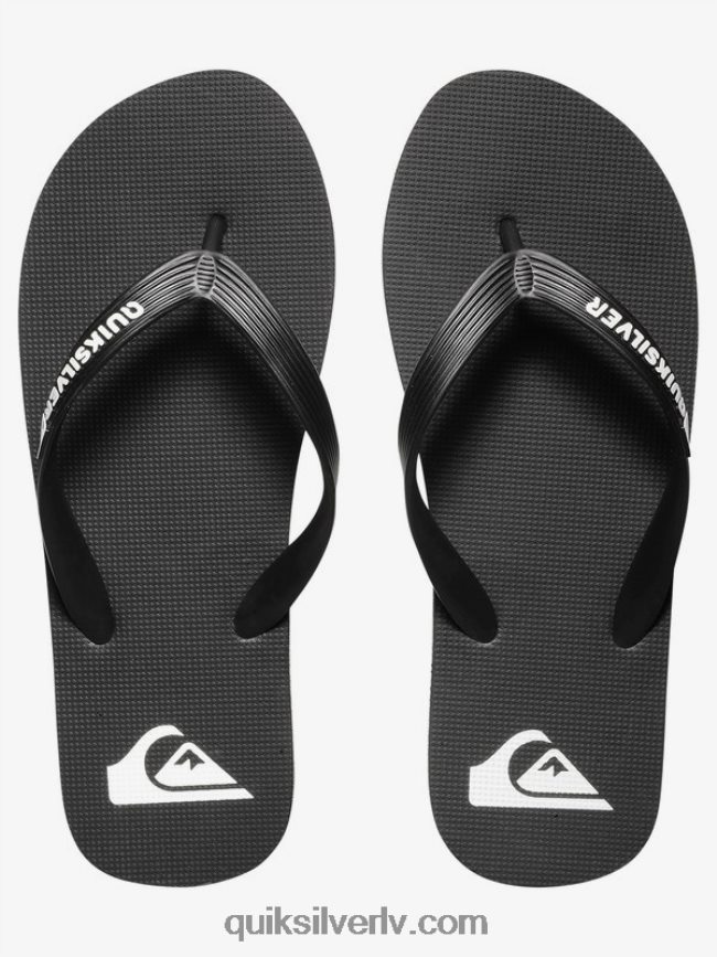 zēni Quiksilver 8-16 molokai flip-flops melns balts 88064R2106