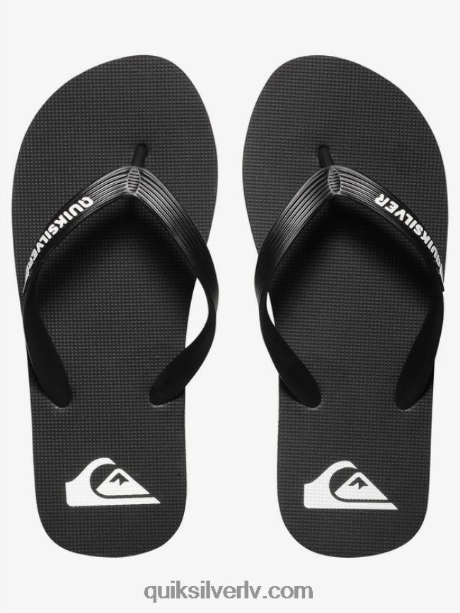 zēni Quiksilver 8-16 molokai flip-flops melns balts 88064R2106