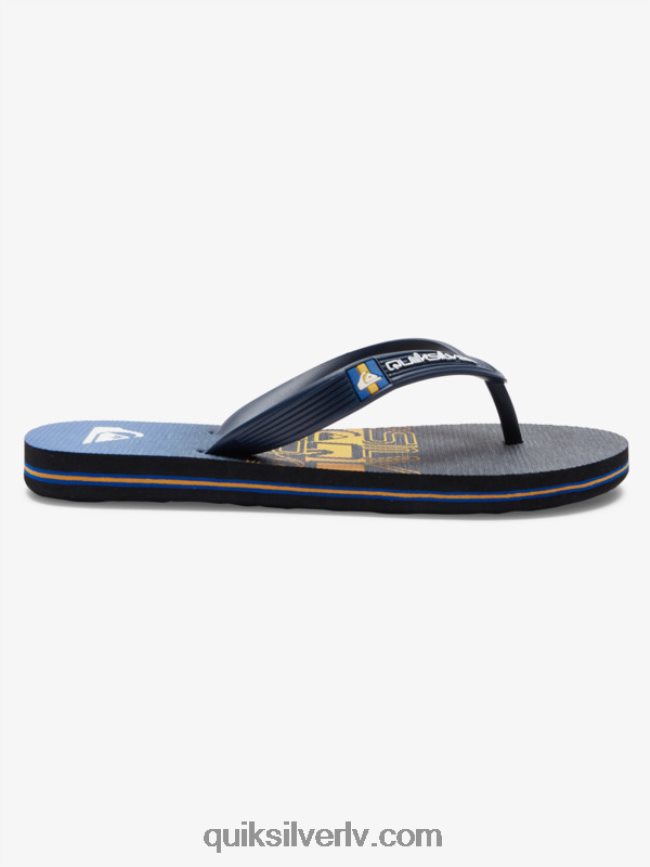 zēni Quiksilver 8-16 molokai flip-flops melns/oranžs 88064R2027