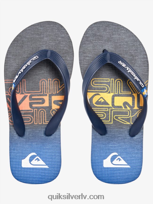 zēni Quiksilver 8-16 molokai flip-flops melns/oranžs 88064R2027
