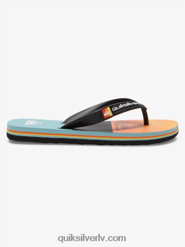 zēni Quiksilver 8-16 molokai flip-flops melns/oranžs/pelēks 88064R2021