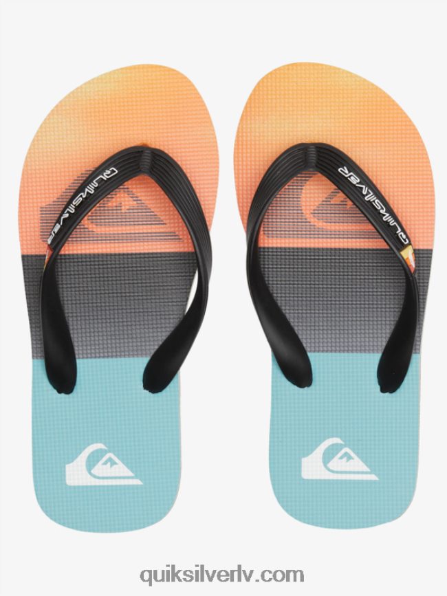 zēni Quiksilver 8-16 molokai flip-flops melns/oranžs/pelēks 88064R2021