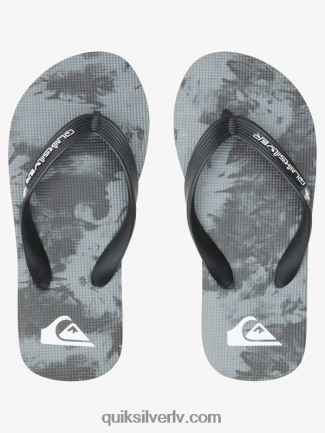 zēni Quiksilver 8-16 molokai flip-flops melns/pelēks 88064R2026