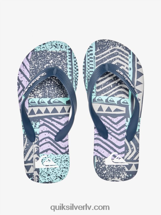 zēni Quiksilver 8-16 molokai flip-flops melns/pelēks 88064R2028