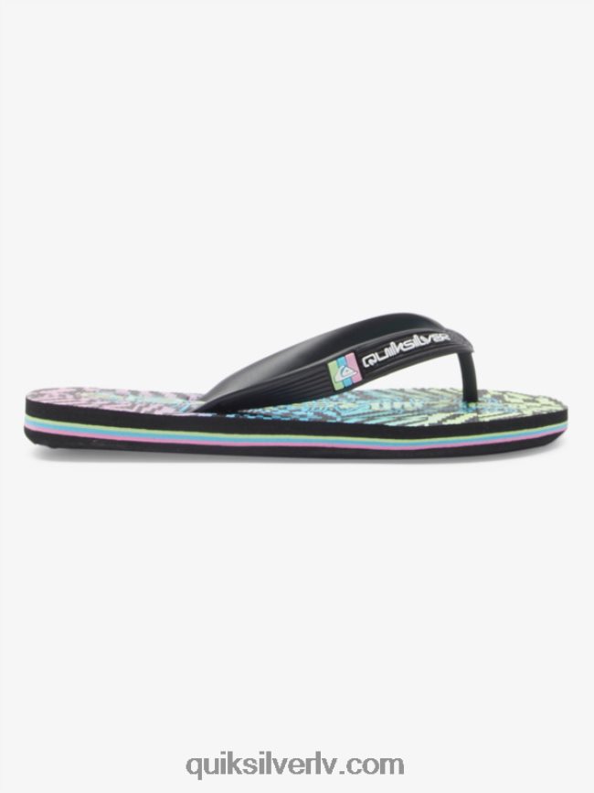 zēni Quiksilver 8-16 molokai flip-flops melns/rozā/zils 88064R2022