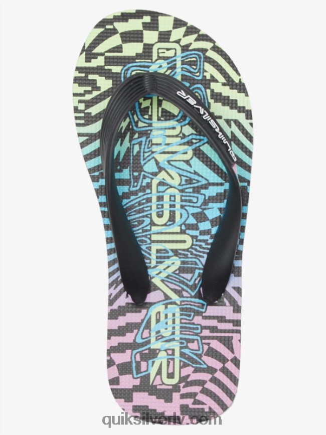 zēni Quiksilver 8-16 molokai flip-flops melns/rozā/zils 88064R2022