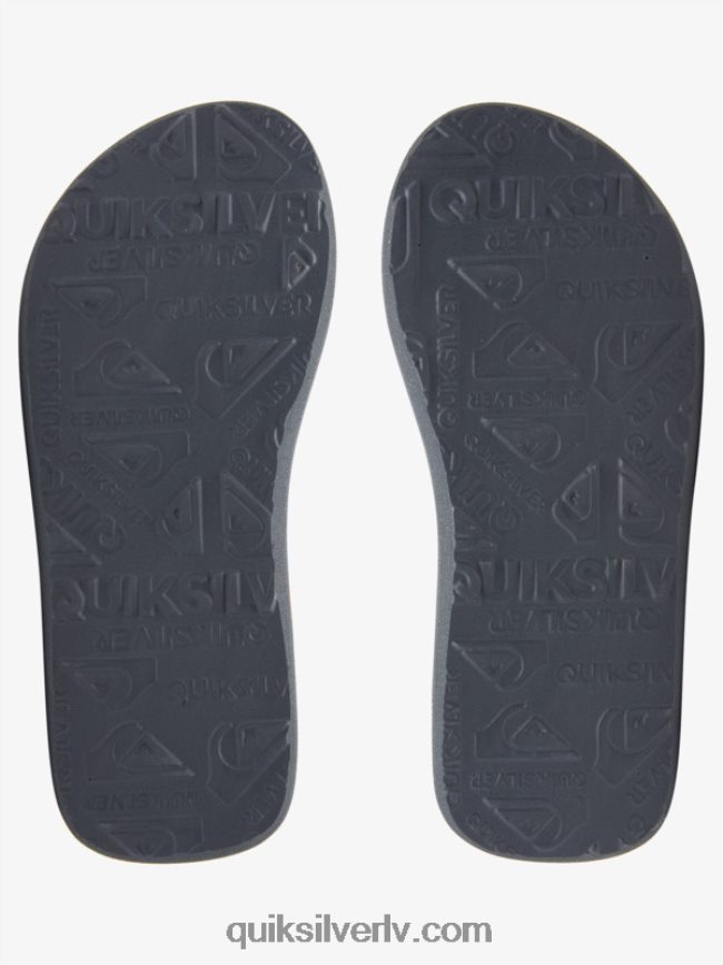 zēni Quiksilver 8-16 molokai izšūtas sandales melns/pelēks/dzeltens 88064R2150
