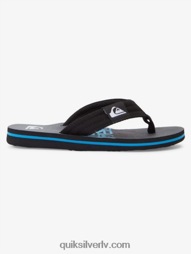 zēni Quiksilver 8-16 molokai layback jauniešu pamata sandales melns 88064R2254