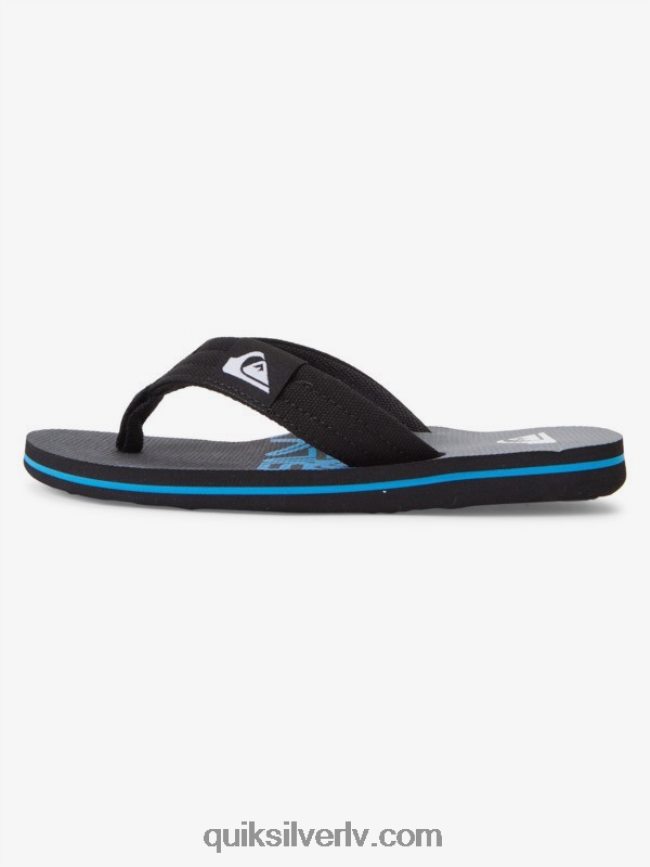zēni Quiksilver 8-16 molokai layback jauniešu pamata sandales melns 88064R2254