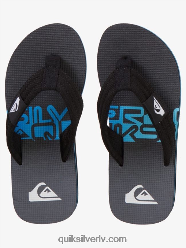 zēni Quiksilver 8-16 molokai layback jauniešu pamata sandales melns 88064R2254