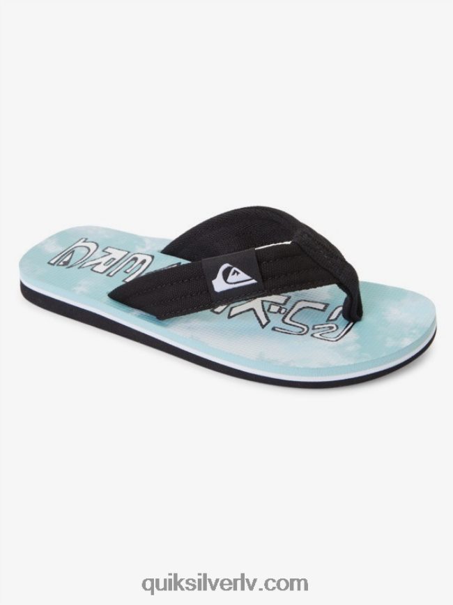 zēni Quiksilver 8-16 molokai layback jauniešu pamata sandales zils 1 88064R2253