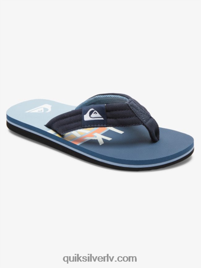zēni Quiksilver 8-16 molokai layback jauniešu pamata sandales zils 3 88064R2250