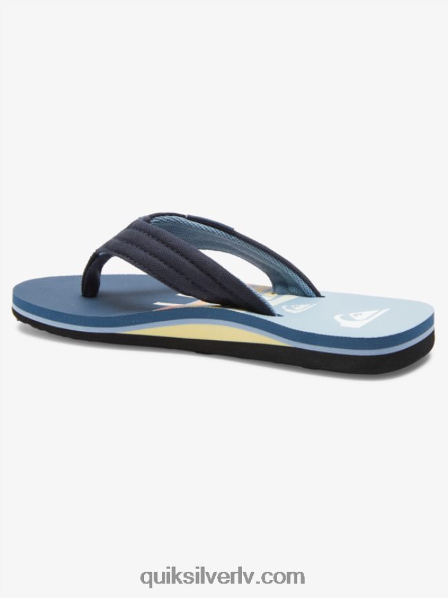 zēni Quiksilver 8-16 molokai layback jauniešu pamata sandales zils 3 88064R2250
