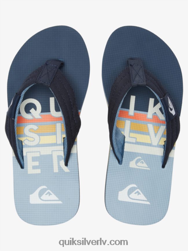 zēni Quiksilver 8-16 molokai layback jauniešu pamata sandales zils 3 88064R2250