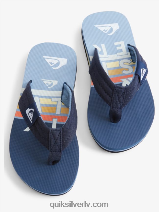 zēni Quiksilver 8-16 molokai layback jauniešu pamata sandales zils 3 88064R2250