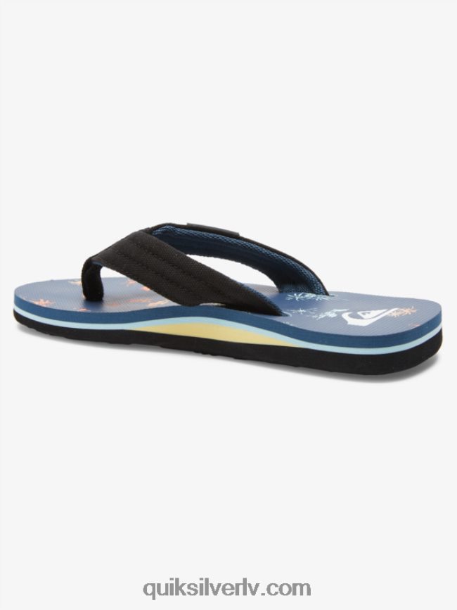 zēni Quiksilver 8-16 molokai layback jauniešu pamata sandales zils 4 88064R2251