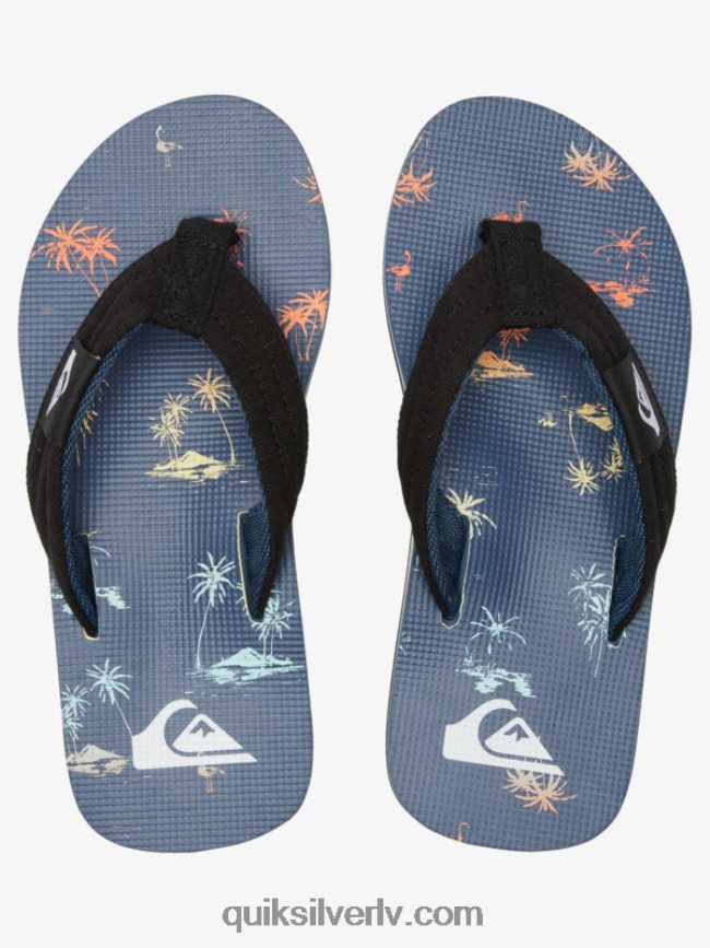zēni Quiksilver 8-16 molokai layback jauniešu pamata sandales zils 4 88064R2251