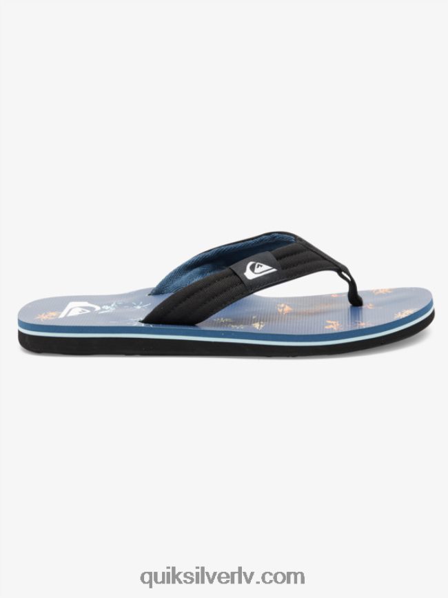 zēni Quiksilver 8-16 molokai layback jauniešu pamata sandales zils 4 88064R2251
