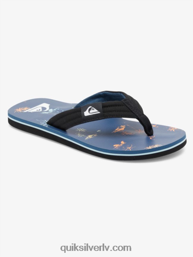 zēni Quiksilver 8-16 molokai layback jauniešu pamata sandales zils 4 88064R2251