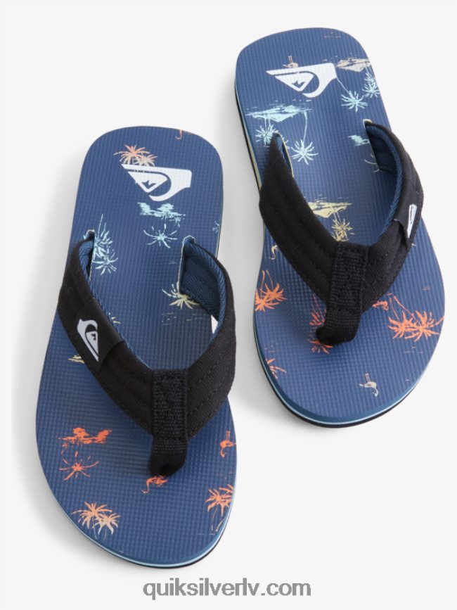 zēni Quiksilver 8-16 molokai layback jauniešu pamata sandales zils 4 88064R2251