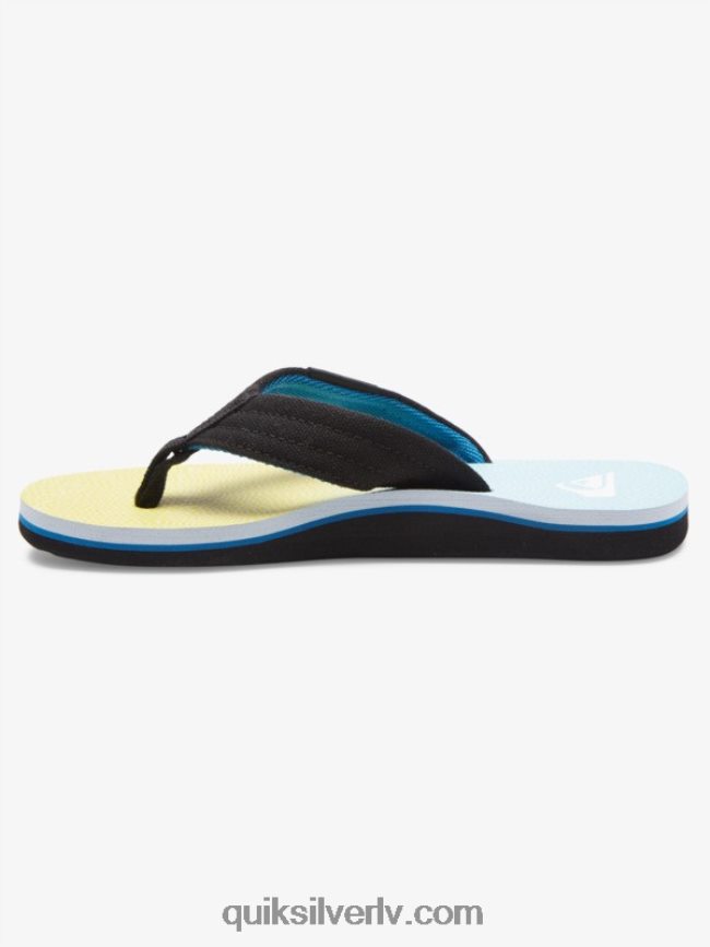 zēni Quiksilver 8-16 molokai layback jauniešu pamata sandales zils/dzeltens 88064R2252
