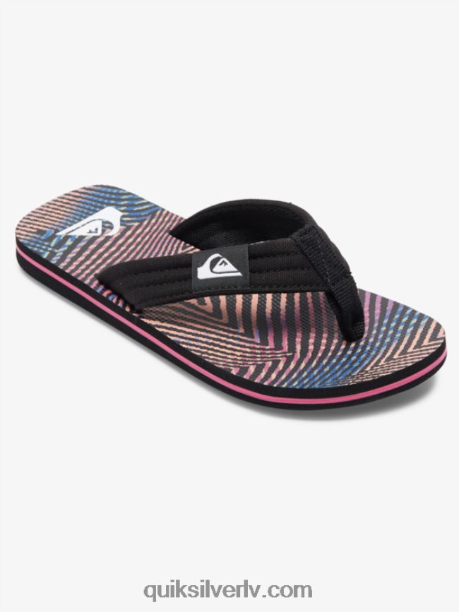 zēni Quiksilver 8-16 molokai layback sandales melns/oranžs/pelēks 88064R1995
