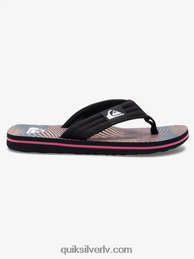 zēni Quiksilver 8-16 molokai layback sandales melns/oranžs/pelēks 88064R1995