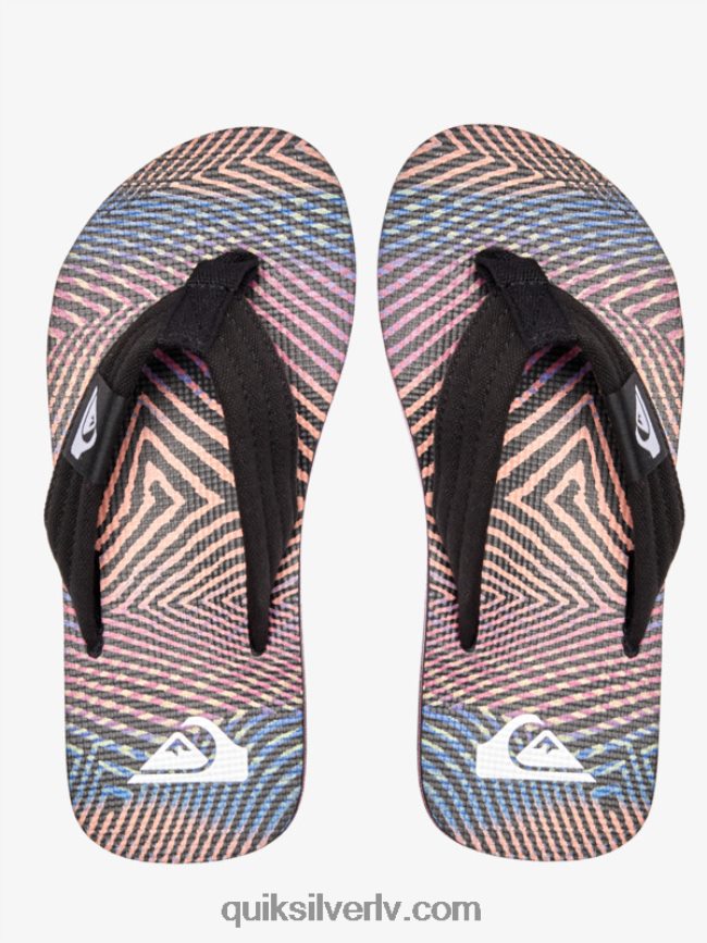 zēni Quiksilver 8-16 molokai layback sandales melns/oranžs/pelēks 88064R1995