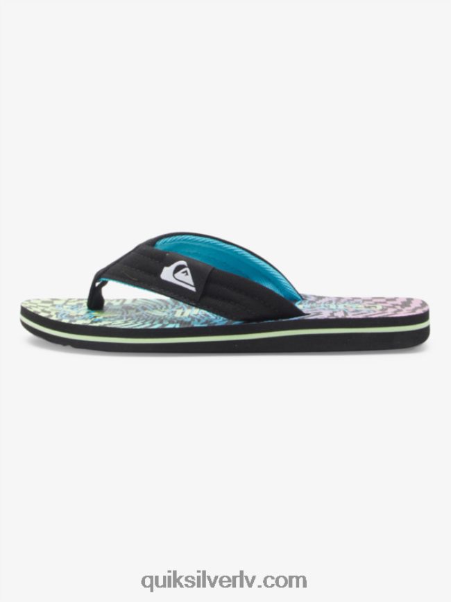 zēni Quiksilver 8-16 molokai layback sandales melns/rozā/zils 88064R1990