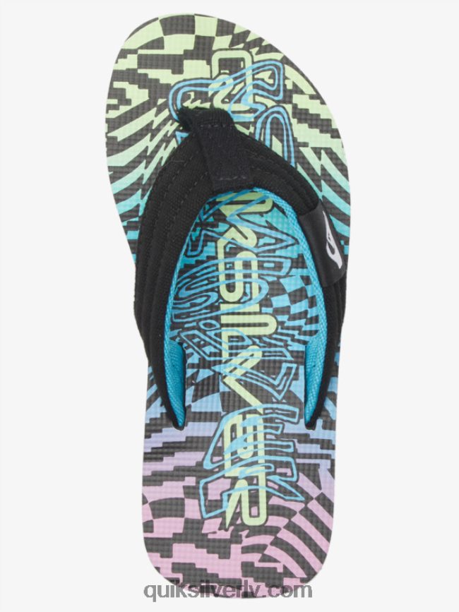 zēni Quiksilver 8-16 molokai layback sandales melns/rozā/zils 88064R1990