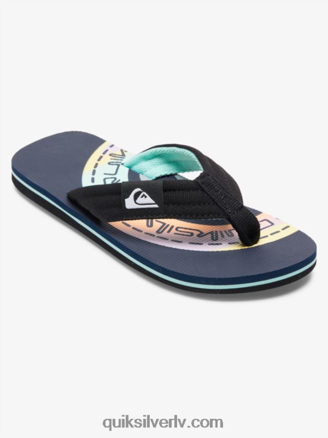 zēni Quiksilver 8-16 molokai layback sandales zils/oranžs 88064R1997