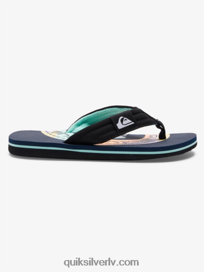zēni Quiksilver 8-16 molokai layback sandales zils/oranžs 88064R1997