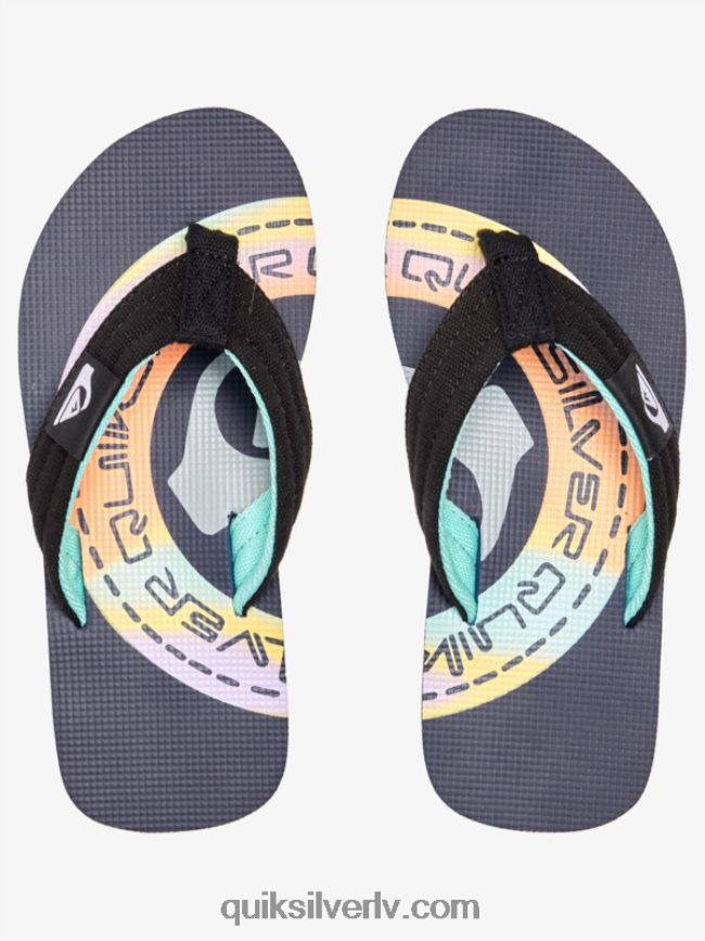 zēni Quiksilver 8-16 molokai layback sandales zils/oranžs 88064R1997