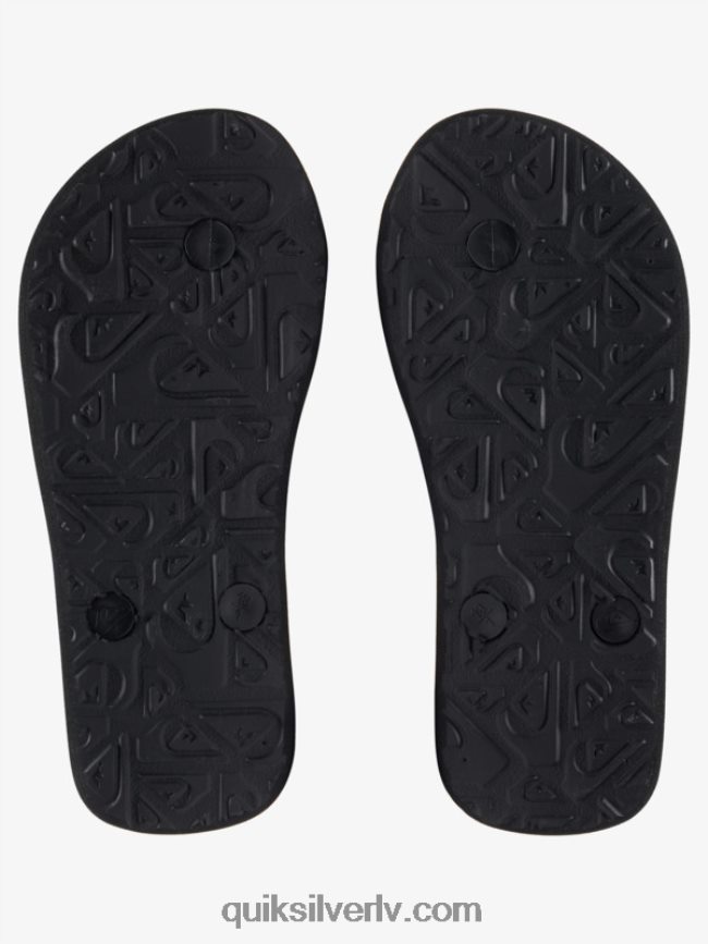 zēni Quiksilver 8-16 molokai paneļu flip-flops melns/oranžs/pelēks 88064R2206