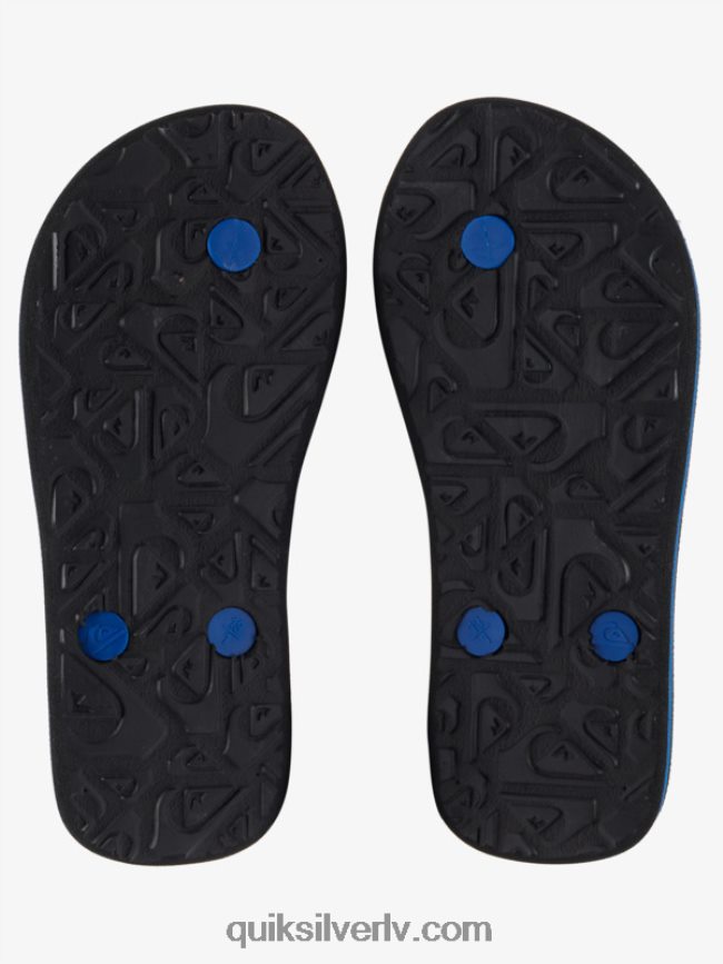 zēni Quiksilver 8-16 molokai paneļu flip-flops melns/zils/pelēks 88064R2207